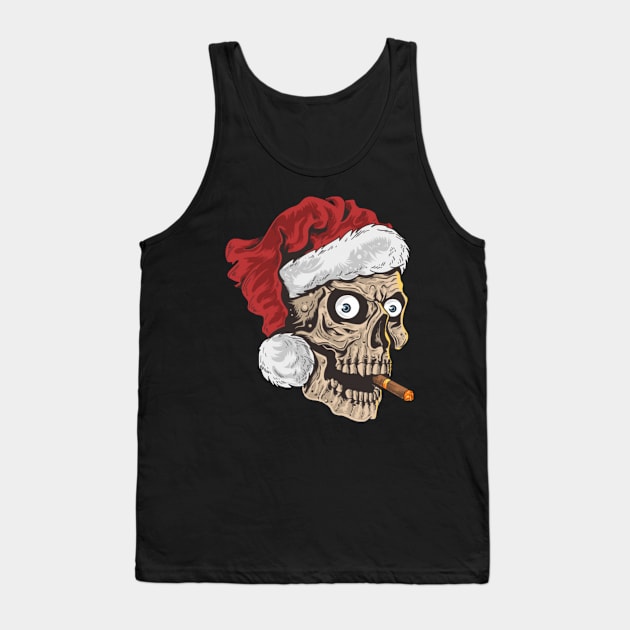 Skull santa Tank Top by Rakos_merch